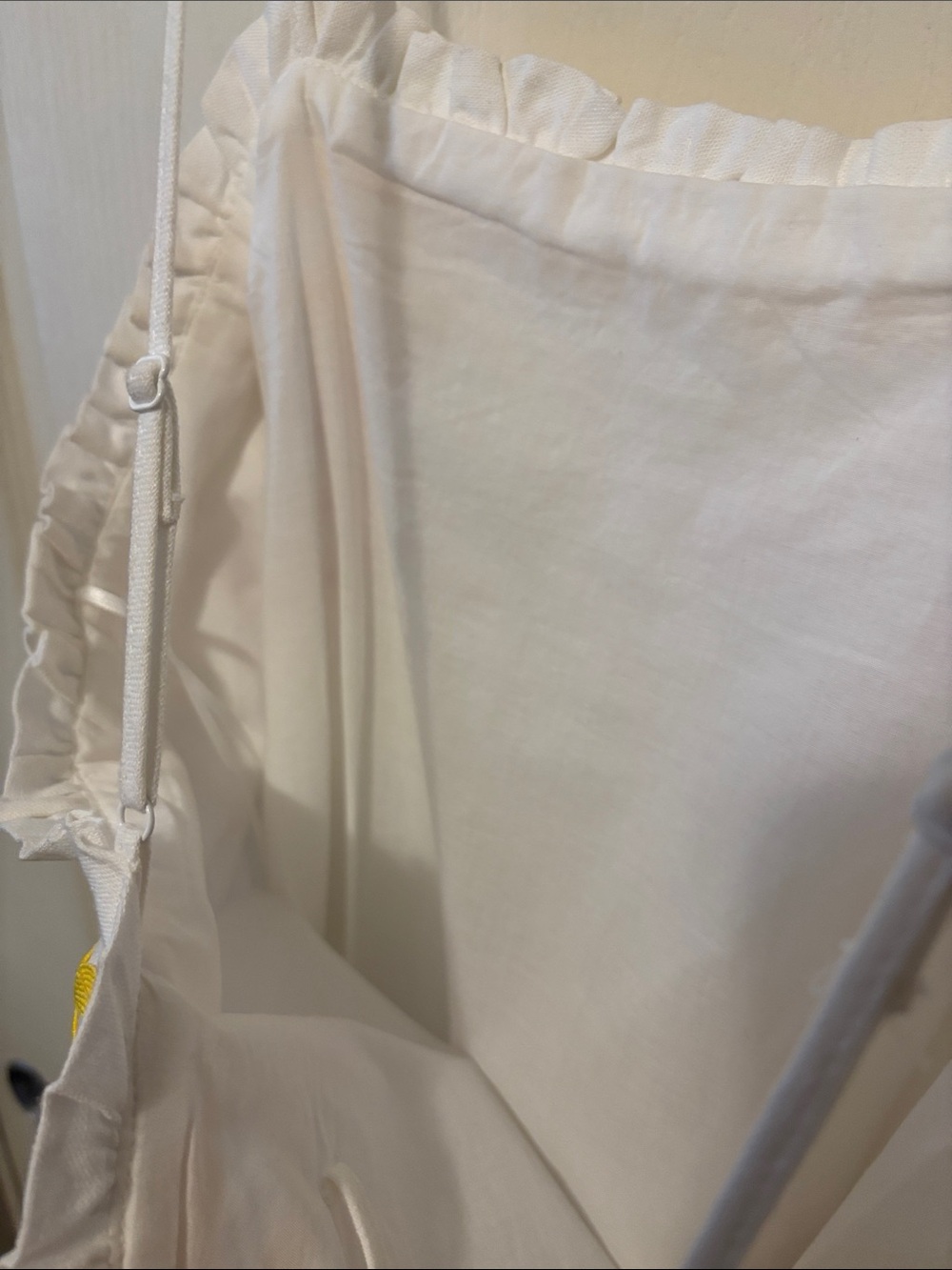 Lisa Marie Fernandez Linen Blend White Mini SunDress with Rick-rack Trim - Picture 5 of 6